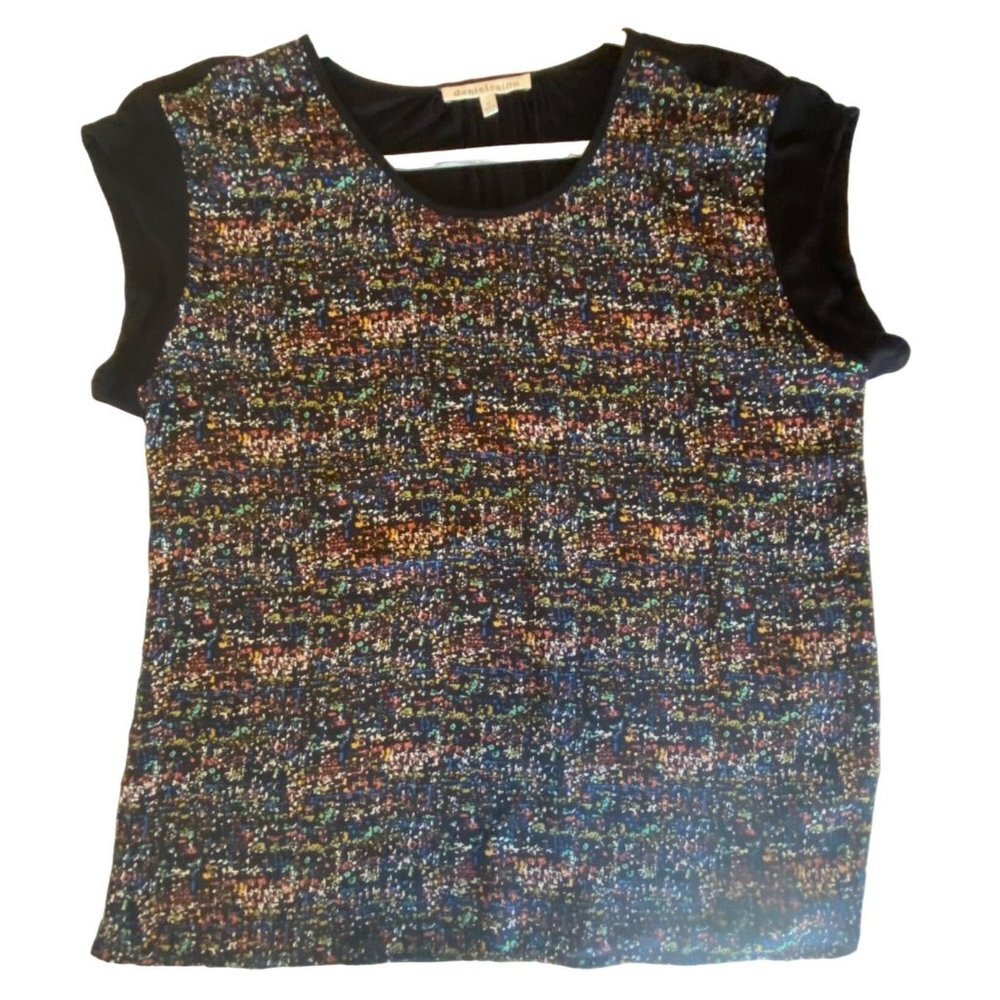 Daniel Rainn Women Size Medium Multicolor Spots Dots Style #Z13872PR1 Blouse Top